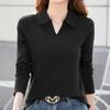 Navava Women Solid Daily Collar Long Sleeve T shirT nT3205