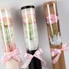 5pcs Romantic Rose Flowers Box Transparent Bouquet Packaging Bags Flower Wrapping Bags  Mother's Day