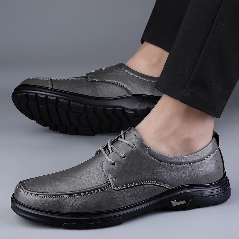 Spring Autumn Men's Leather Shoes Retro Style  Casual  Luxury Brand Italian Shoes Designer 2024 New Fashion