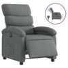 VidaXL Fauteuil inclinable électrique Gris foncé Tissu, fauteuil électrique pour personnes âgées, fauteuil inclinable, 3203955