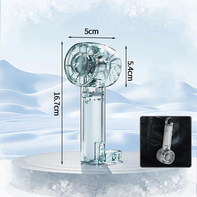 

Ice Pack Cooling Fan Handheld Fan Adjustable with LED Display USB Rechargeable Ice Cooling Fan for Summer Travel Outdoor Camping