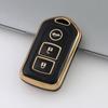 Gold Edge TPU Soft Key Case for 2-3 Button Toyota Camry, Yaris, Verso, Vios FS