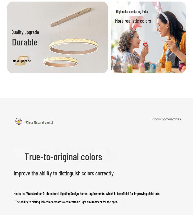 Modern Minimalist Champagne Gold Ring Chandelier for Living Room, Bedroom, Dining Room