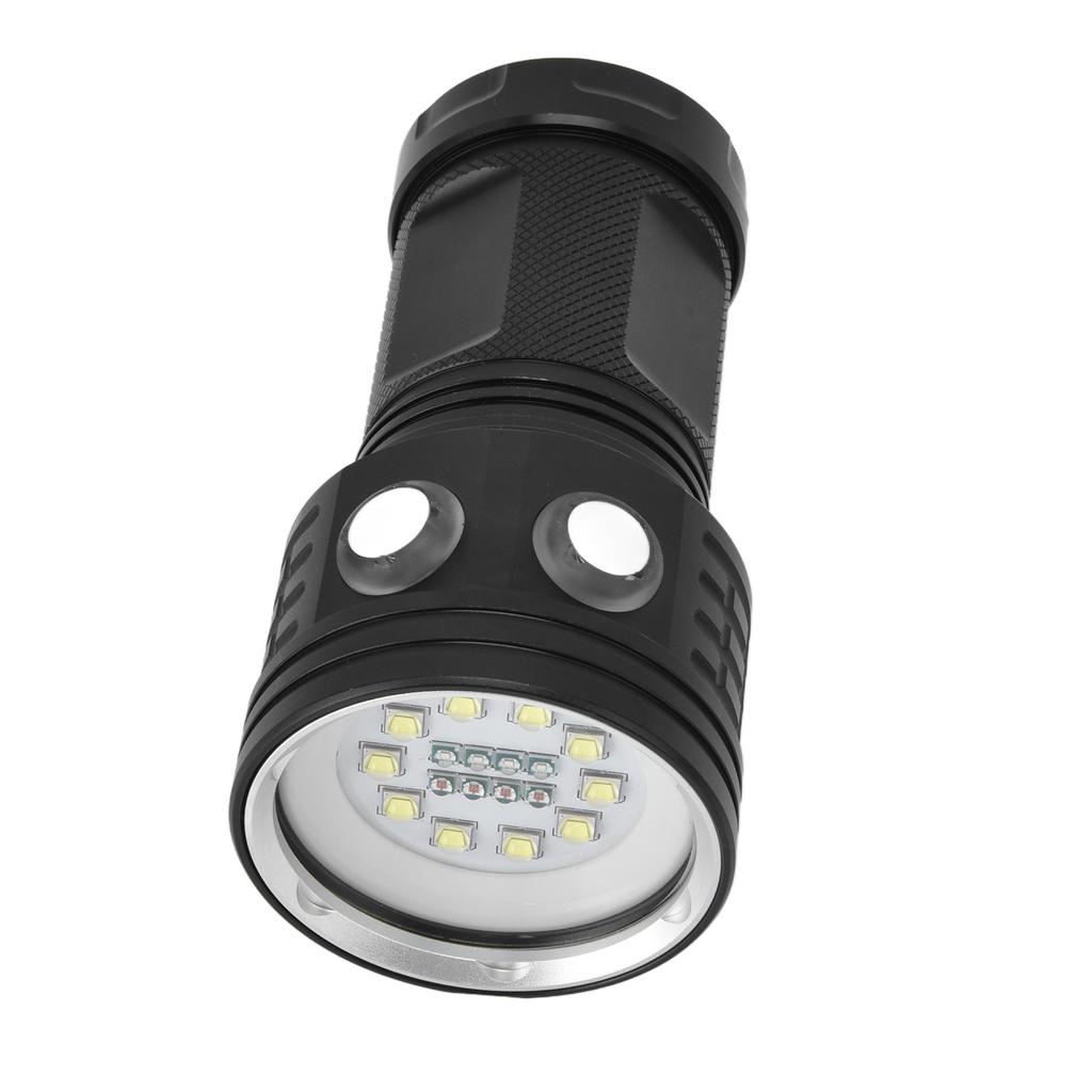 LED Tauchlampe 22 LEDs IPX8 Wasserdichtigkeit 10000LM Tragbar Aluminiumlegierung 100m/328.1ft