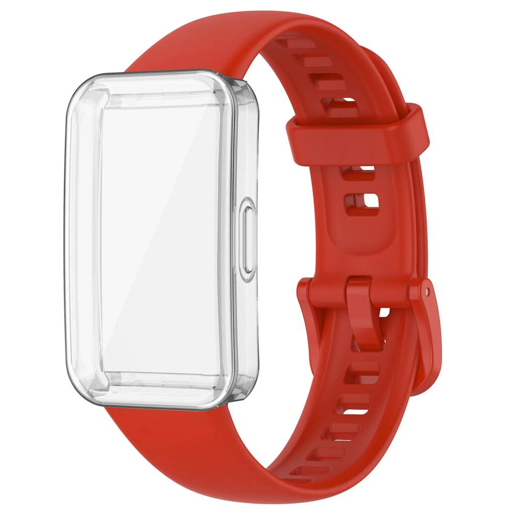 Silicone Watchbands For Huawei Band 9 Strap Replacement Strap For Huawei Band 8 Correa Bracelet Screen Protector Accessories