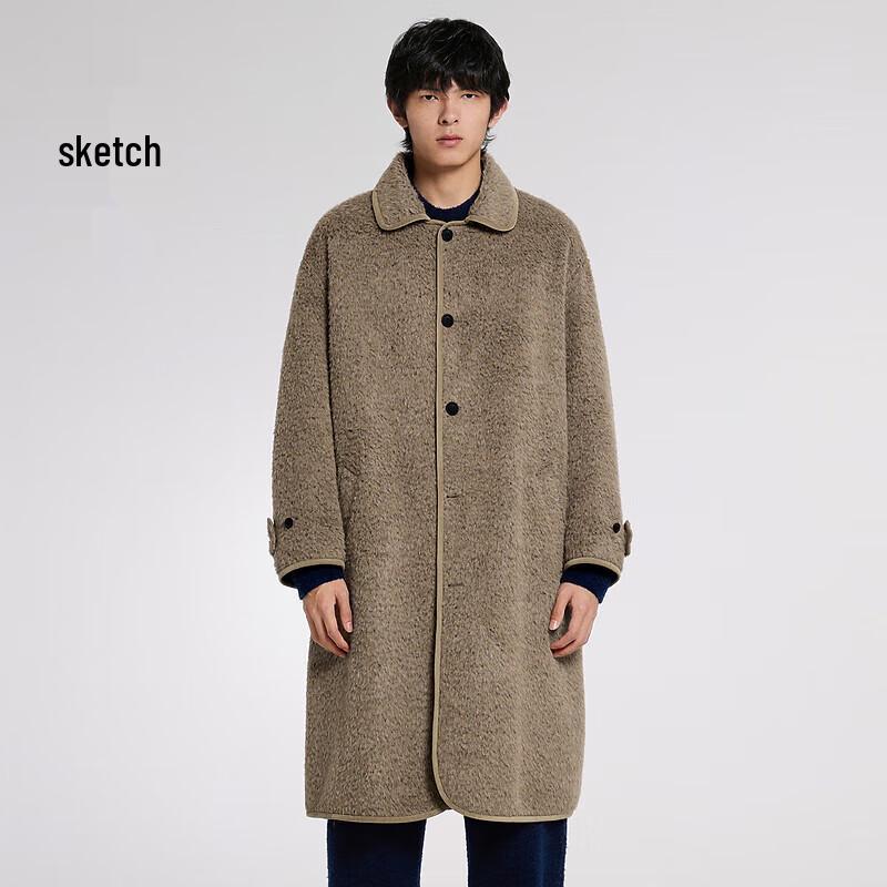 

Мужское зимнее пальто CROQUIS 2023 свободного кроя с лацканами, из смесовой шерсти M