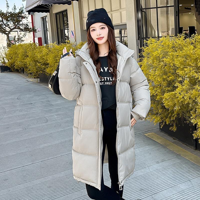 Women’s Mid Length Hooded Windproof Thicken Warm Winter Jacket