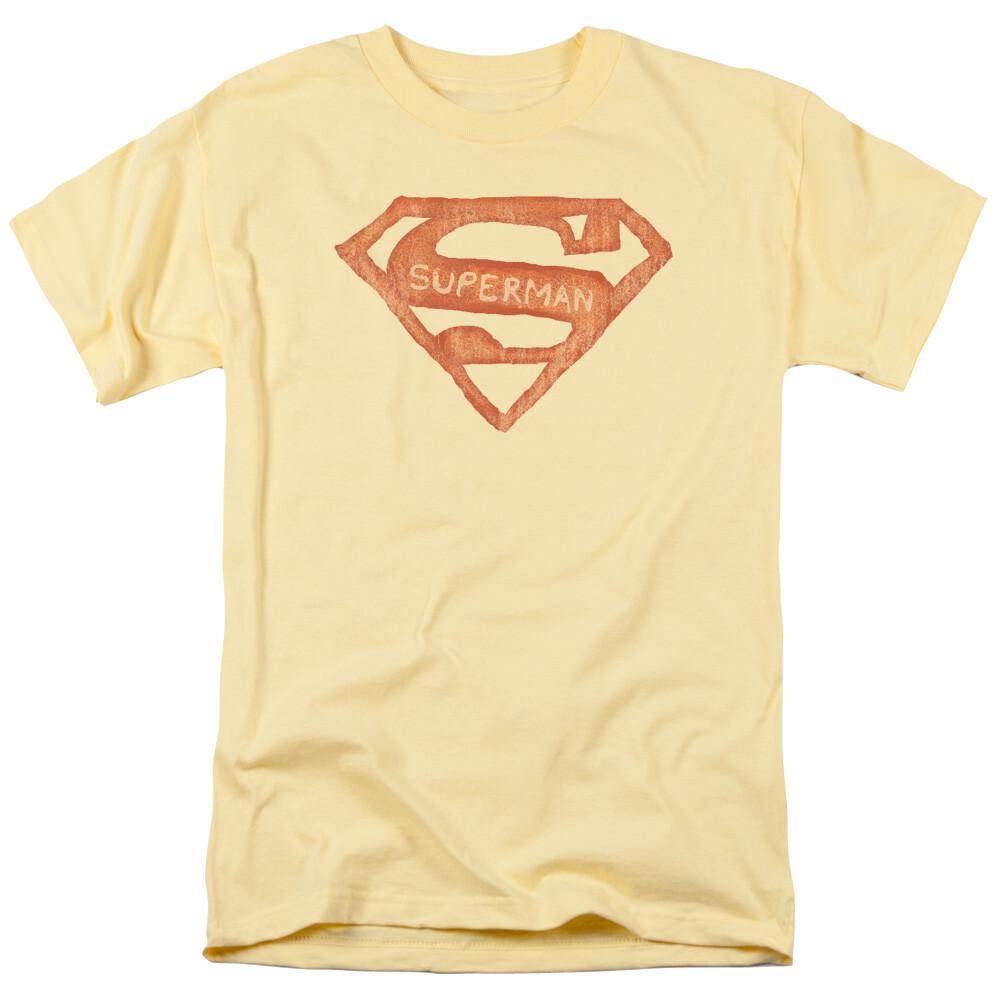 26 Superman Rough Shield T Shirt Mens Licensed Classic DC Comic Tee Banana Unisex T-Shirt M