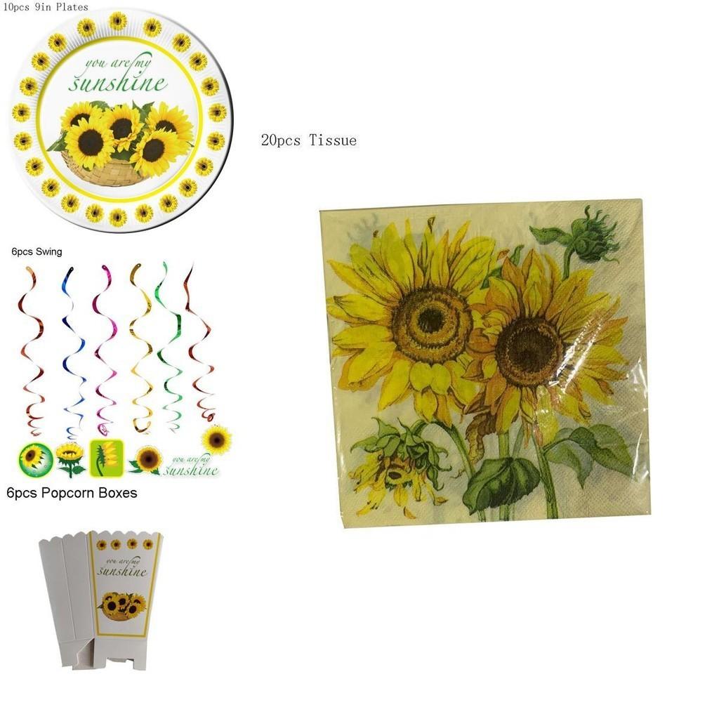 Cheerful Sunflowers Theme Party Decoration Set For Memorable Baby Showers And Kids Birthdays