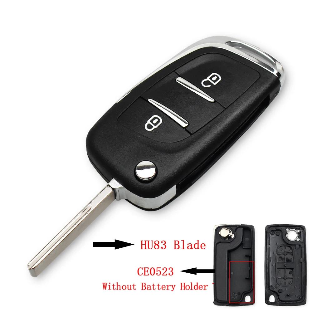KEYYOU CE0523 CE0536 Modified Flip Key Shell 2/3 Buttons For Citroen C2 C4 C5 Berlingo Xsara Picasso Peugeot 306 407 807 Partner