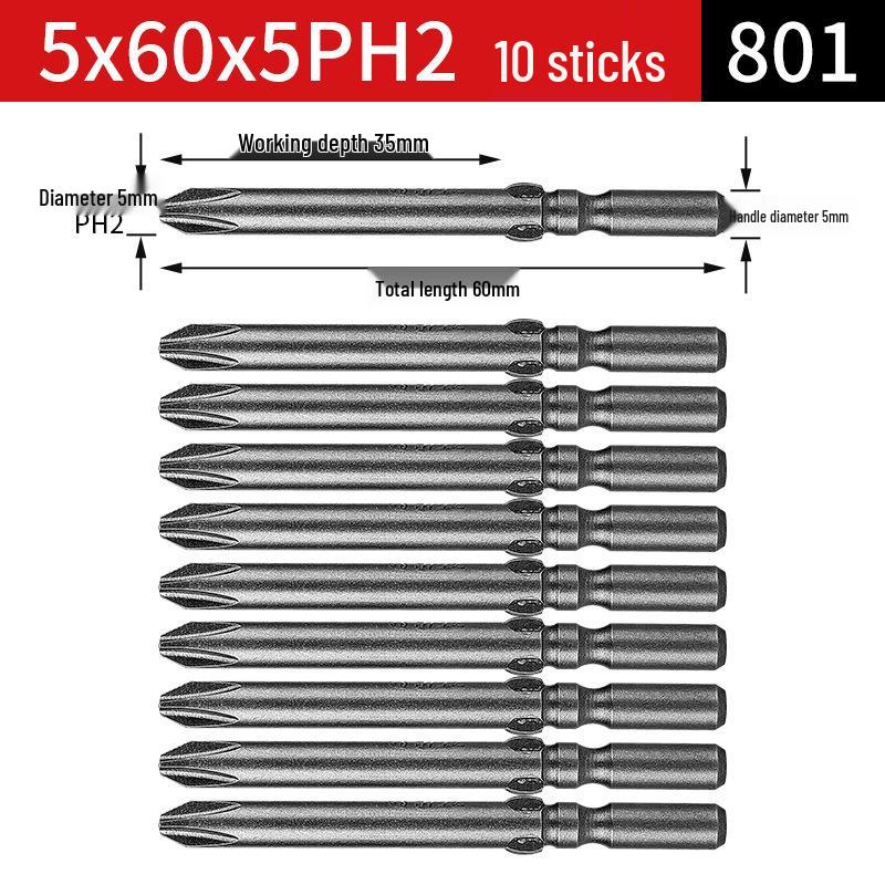 802 & 801 Elektrische Schraubendreherbits, 800 Magnetischer S2-Bit, 6mm Schraubendreherbit, 5 Verlängerte, 4 Bohrer