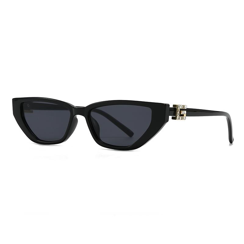 Cross-Border Narrow Model Cat-Eye Sunglasses for Men and Women Trendy Street Style Lh275