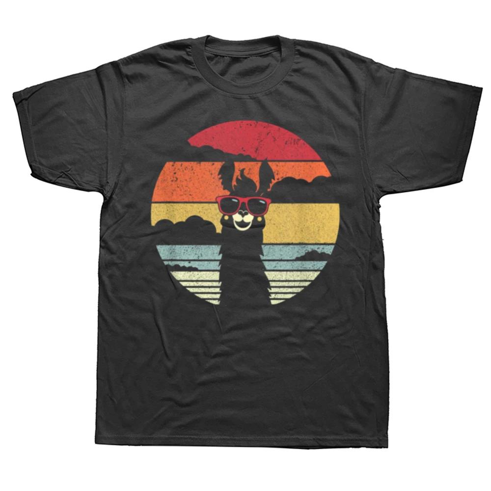 

Funny Retro Style Alpaca T Shirts Summer Style Graphic Cotton Streetwear Short Sleeve Birthday Gifts T-shirt Mens Clothing - ... S разноцветный