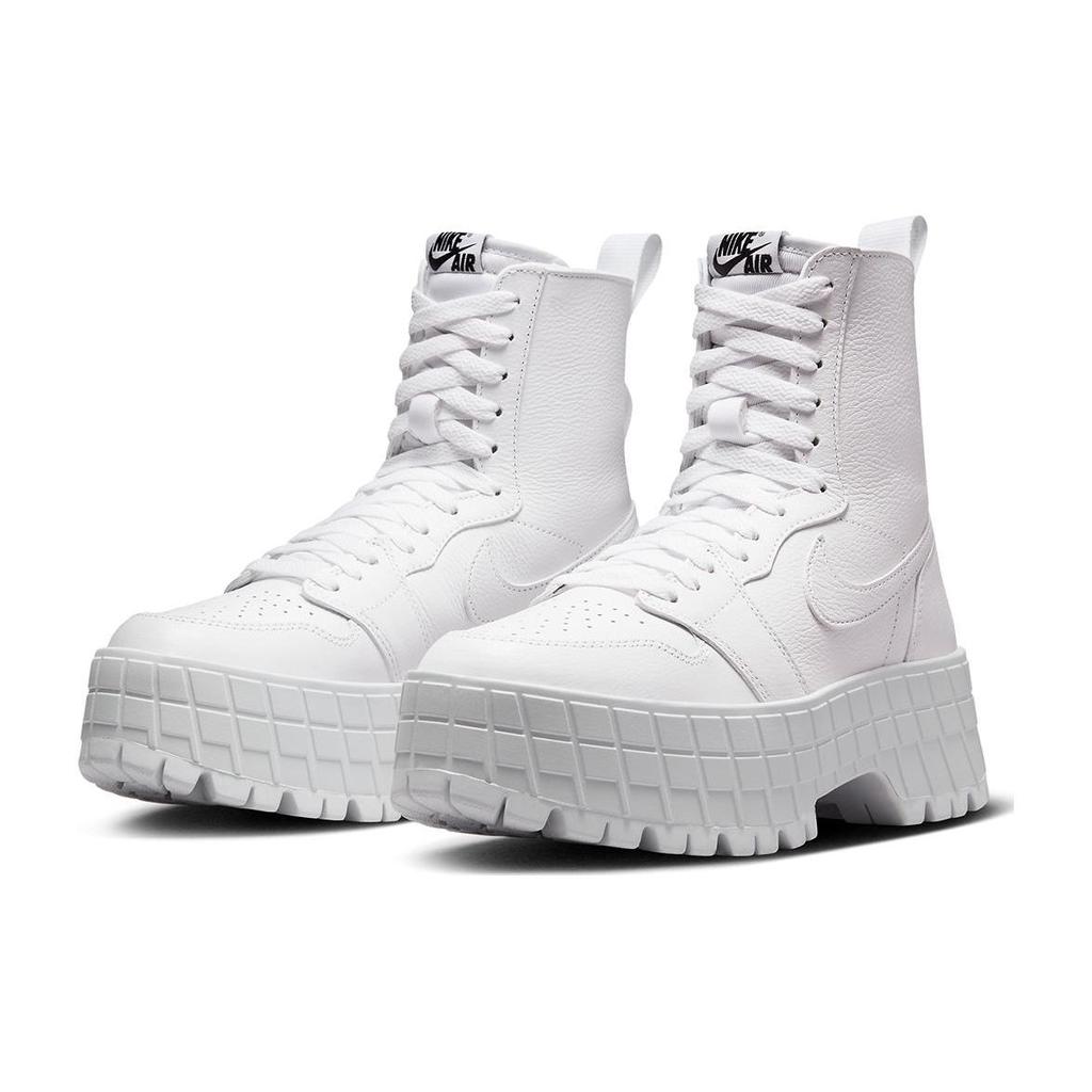 Air Jordan 1 High Brooklyn Triple White Women Sneakers Black FJ5737-111