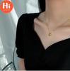 Hi Stainless Steel Gold Color Love Heart Necklaces For Women Chokers Trend Fashion Festival Party Gift Jewelry