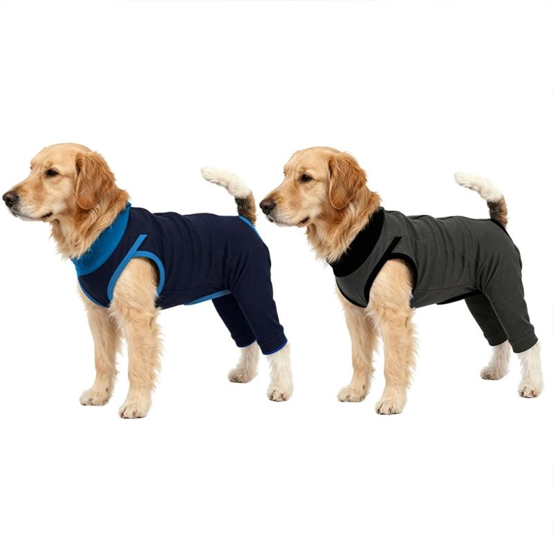 Dog Surgeries Recovery Suit Soft Breathable Post Operative Outfit For Neuter Wound Protections And Lick Prevention