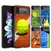 Tennis Sport Cover Phone Case For Samsung Galaxy Z Flip 7 6 5 4 3 5G Flip7 Flip6 Flip5 Flip4 Flip3 Black Fundas Shell Galaxy Z F