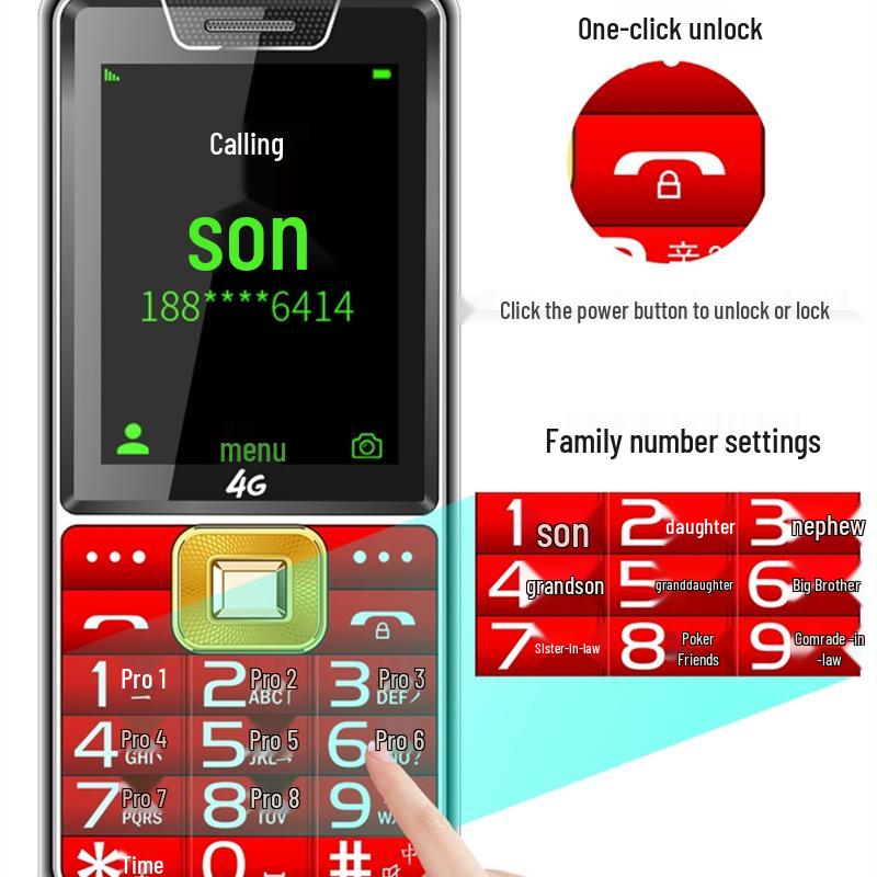 Enhanced Signal 4G/5G Mobile Phone with GPS and Long Standby for Seniors