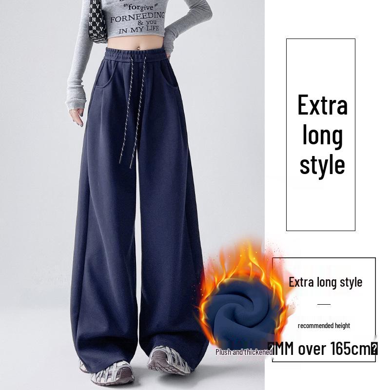 Women's Fleece-Lined Wide-Leg Drawstring Sweatpants - Autumn/Winter 2025 Collection