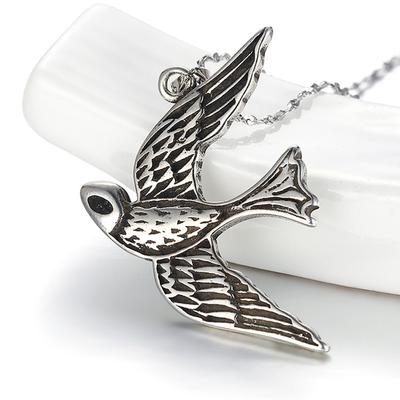 Ethnic Style Retro Women's Pendant Exaggerated Ancient Women's Big Swallow Tai Necklace Pendant Men's and Women's Models