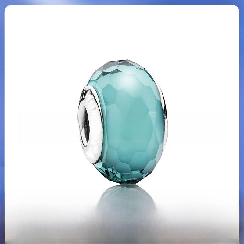 

Браслет из посеребренного белого медного сплава 925 пробы с бусинами из звездного стекла