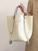 Yellow Large Capacity Bucket Bag for Women, Light Luxury, Niche, High-end Feeling, Hand-held Bill of Lading Shoulder Bag