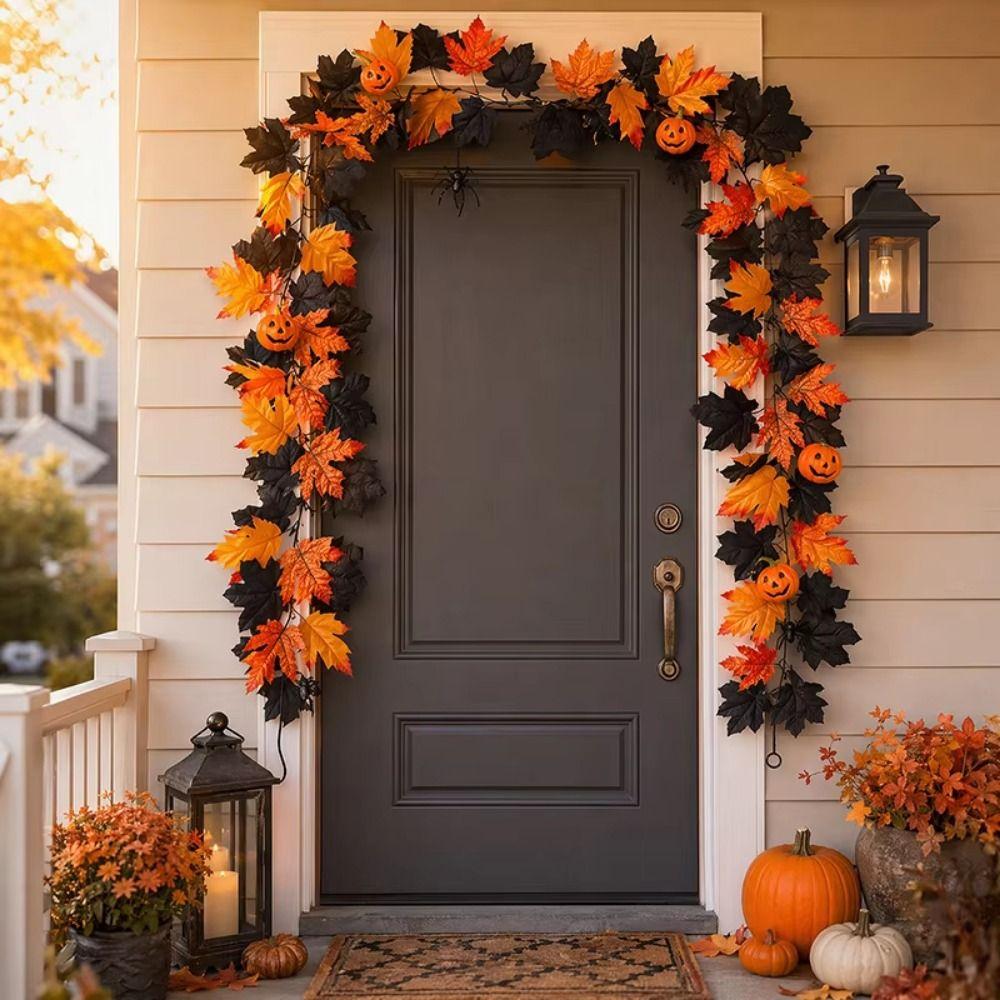 Realistic Halloween Leaf Vines Silk Artificial Hanging Vine Garland Party Decoration
