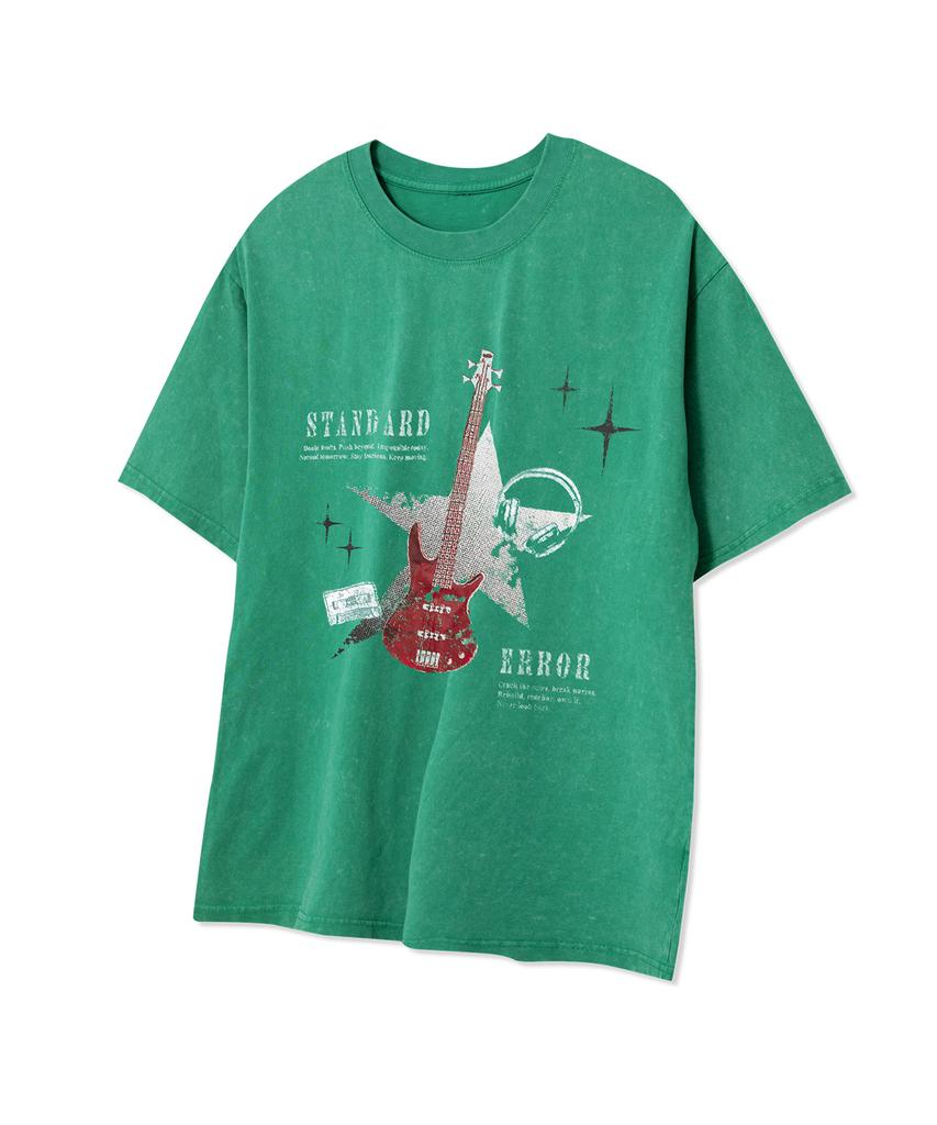 STANDARDERROR 87-Stan255 Universe Strum Vintage Pigment Short Sleeve T-Shirt (4 Colors)