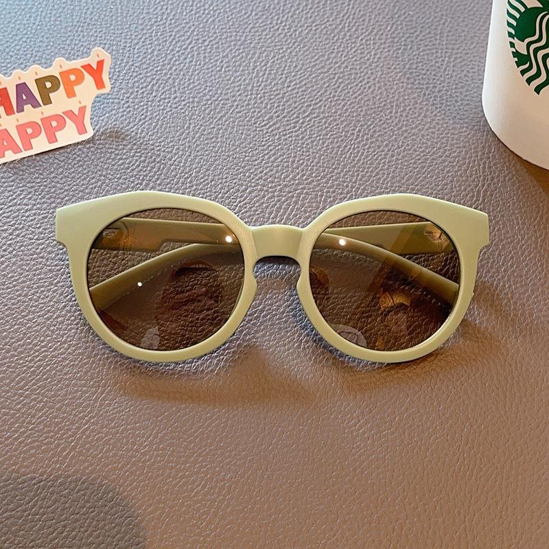 2025 New Kids Cute Checker Panel Color Round UV400 Sunglasses Baby Girls Outdoor Sun Protection Sunglasses Children Sun Glasses