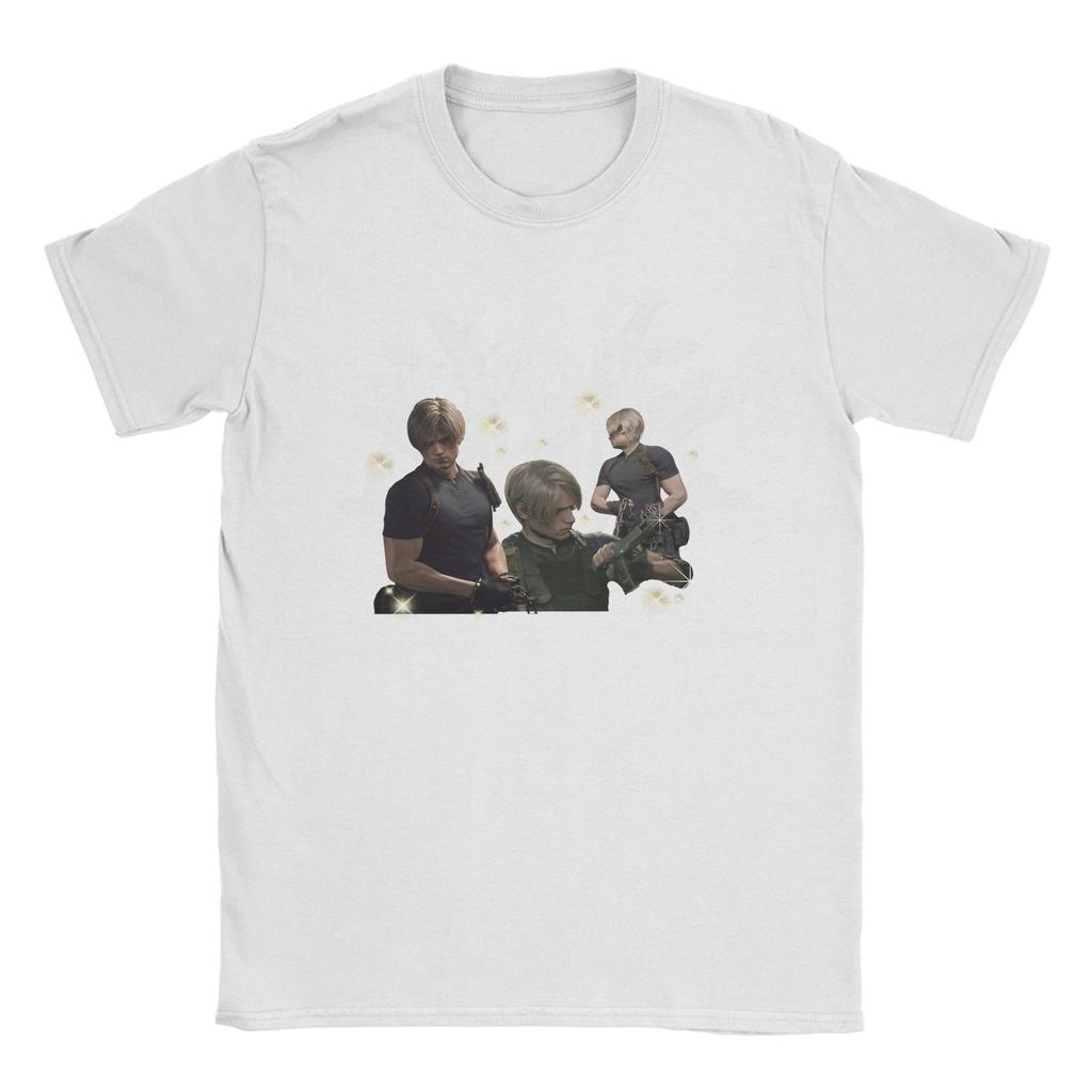 Mens Leon Kennedy Girl Dinner T Shirts Residents Evils 100 Cotton Clothing Unique Short Sleeve Round Collar Tee Shirt TShirt