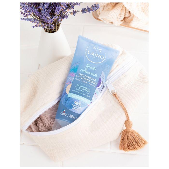Gel Douche 3 En 1 - Laino - Sieste Relaxante - Tube 200 Ml - Apaisant - Multifonctionnel
