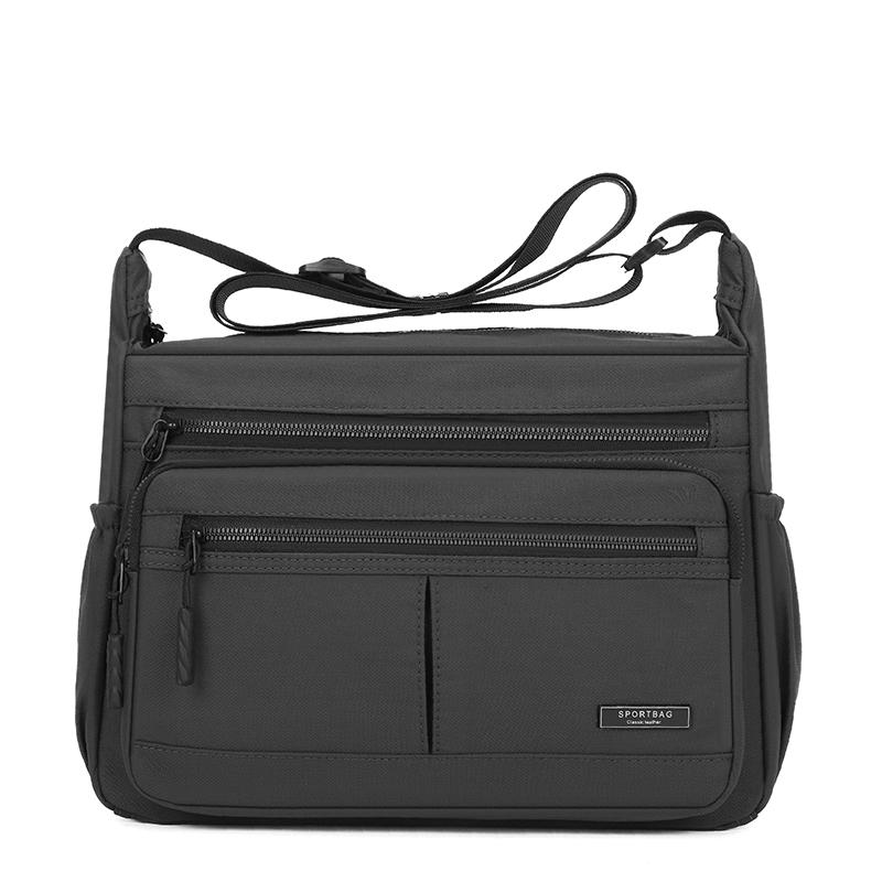 Large Capacity Shoulder Bag Men's Business Briefcase Water-Repellent Crossbody Bag