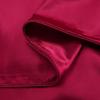 Red Wedding Four-Piece Set: Imitation Mulberry Silk Duvet Cover and Bed Sheet in Solid Color, Double Size, Faux Tencel Tribute Satin.