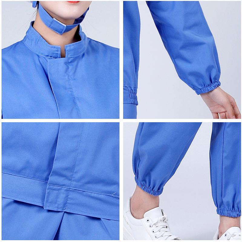 Unisex Dustproof Long Sleeve White Lab & Food Workwear Hygiene Suit with Customizable Logo