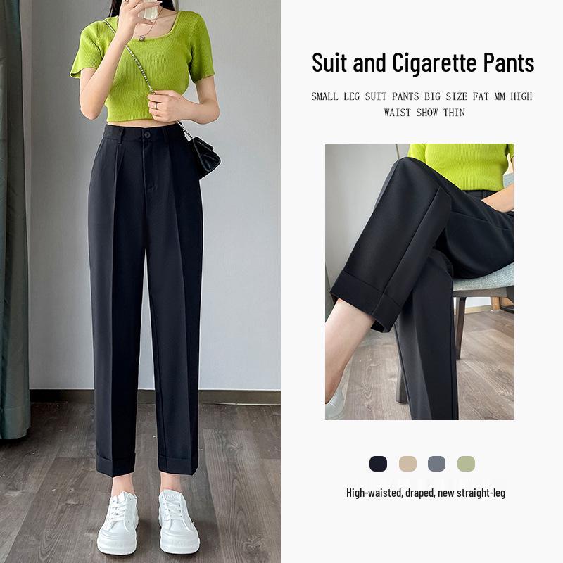 

Женские приталенные серые брюки от костюма прямого кроя - Коллекция Лето 2025 2XL (Recommended 64-72kg)