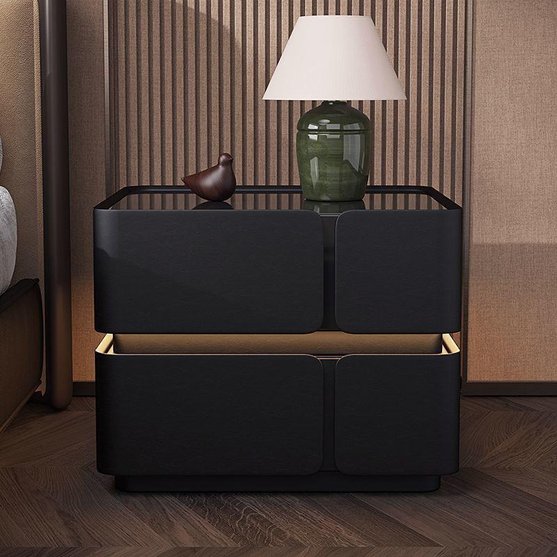 Comodino Smart di Lusso: Design Italiano Moderno Minimalista, Armadietto Multifunzionale per Camera da Letto