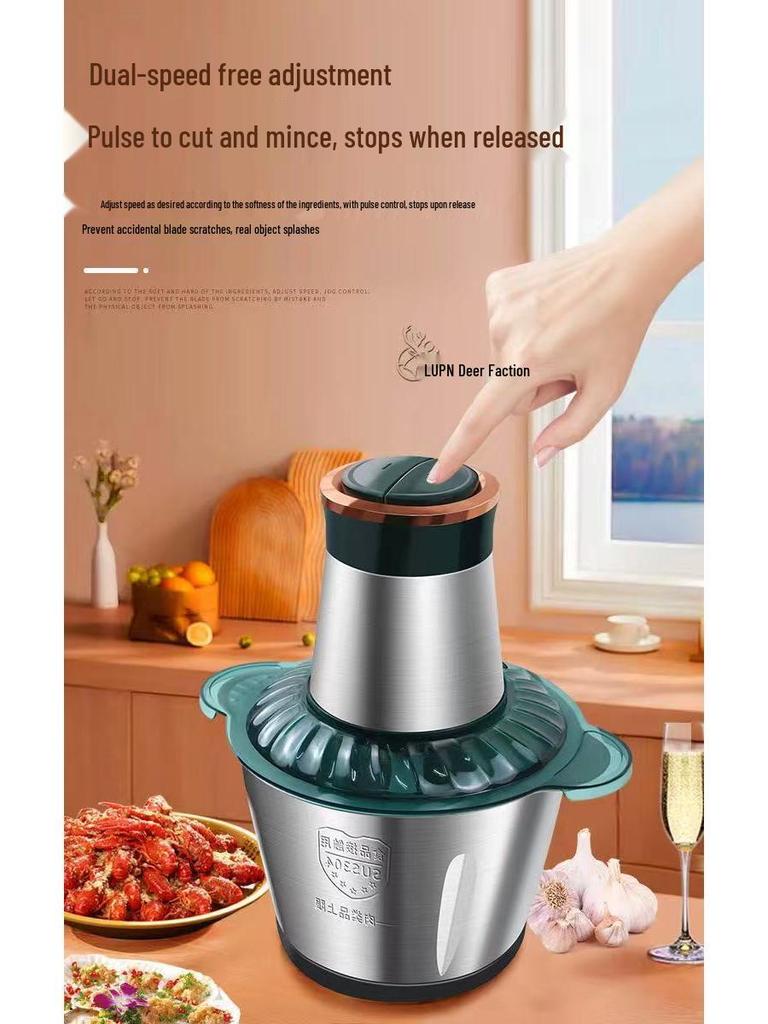 Home Multifunctional Stainless Steel Meat Grinder and Dumpling Mixer Blender
