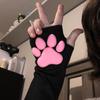 Cute 3D Silicone Pink Cat Claw Paw Pads Soft Fingerless Fluffy Sun Protection Cool Sleeves Cute Gloves Long Tube for Women