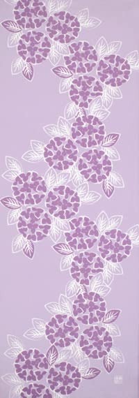 

Dyeing Anbo Hand Towel Waltz Light Authentic Dyed Cotton Made in 35cm x 100cm Hydrangea Purple 100% Tokuoka, Japan,