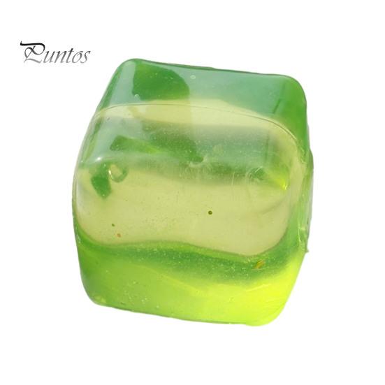 Hand Exercise Ball Anxiety Relief Stress Cube Toy, Clear Frosted Squeeze Toy Snowflake Glitter Ice Sensory for Students Workers Tool