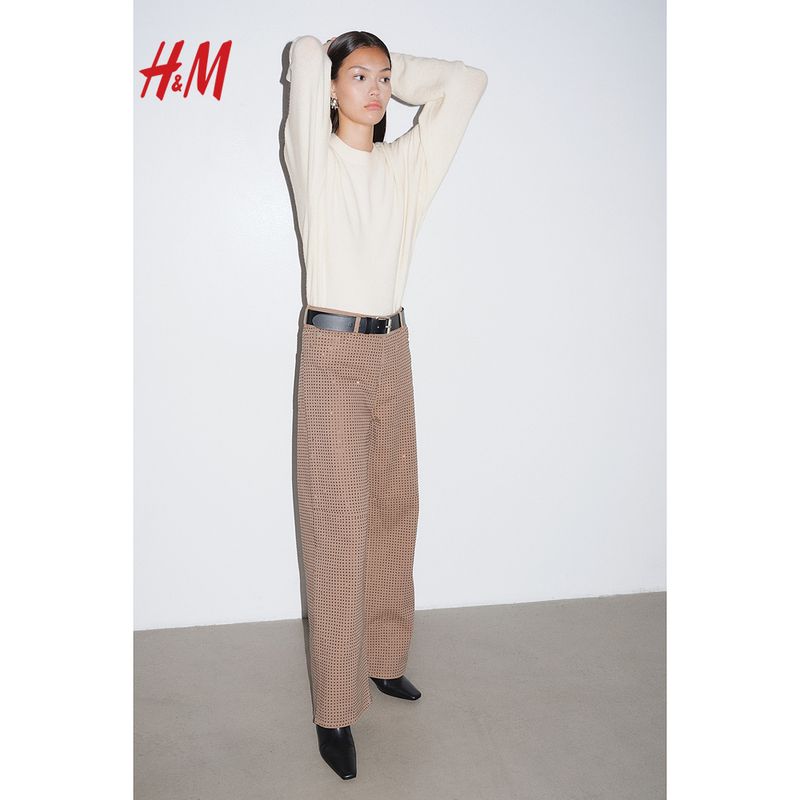 HM Women clothes Woolen Sweater Summer Fashion Casual Drop Shoulder Long sleeve round Neck Pullover 0983240 Cream 042 15576XXS 6429₽