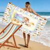 Süßes Tier Cartoon Print Strandtuch, Großes Weiches Schnelltrocknendes Handtuch für Strand Camping Schwimmen