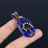 Tree Of Life Blue Sapphire Pendant, Handmade Gemstone Pendant, 999 Copper Wire Wrapped Pendant Antique Jewelry, For Engagement Gift