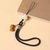 Wishful Persimmon Wrist Strap & Anti-Lost USB Pendant - Chinese Style Cell Phone Accessory