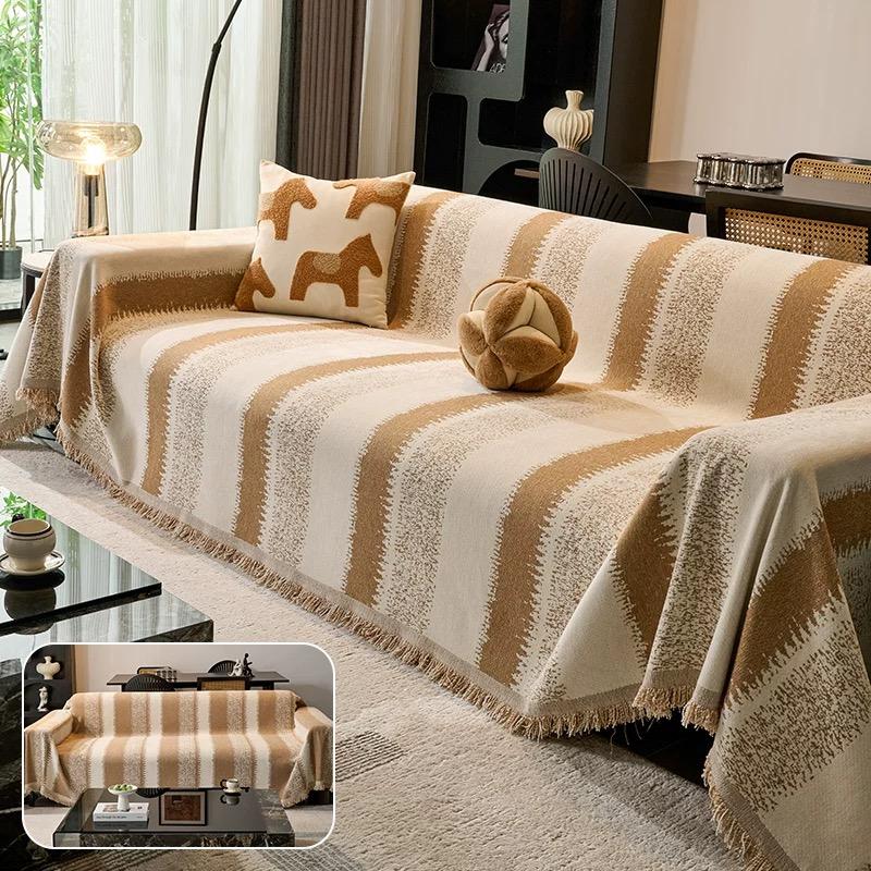 Chenille Sofa Towel Blanket Sofa Cover Universal Anti Cat Scratch Sofa Cover Living Room Bohemian Style 1/2/3/4 Seater