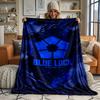 Blue Lock Ultra Soft Flannel Throw Blanket Warm Cozy Blanket for Bed Couch or outdoor best gift