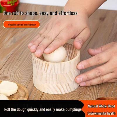 Wooden Dumpling Skin Mold - Non-stick Round Dough Wrapper Maker