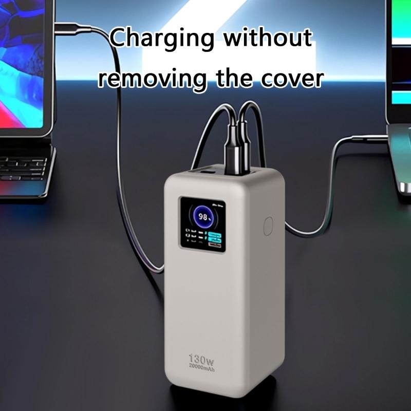 Precise Fit Silicone Cover For 20000mAh 130W Portable Powerbanks Shell Dustproof NonSlip Protections Holder