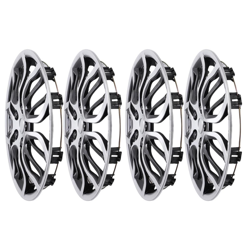 4 Pcs 14 Inch Hubcaps Full Protection Stylish Look Universal Fit R14 Wheel Rim Cover for Most Cars Truck SUV Silver
