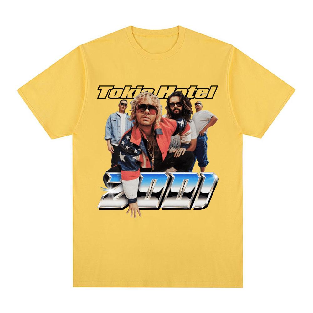 Niemiecki Zespół Rockowy Tokio Hotel Graficzny T-shirt Moda Męska Hip Hop Punk Krótki Rękaw T-shirt Casual Bawełniane Oversize'owe T-shirty